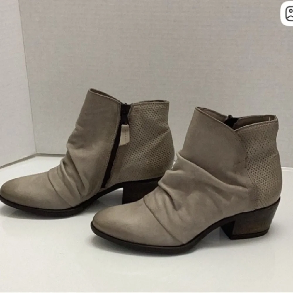 MIZ MOOZ Keir leather ankle booties boots slouchy neutral Boho  37